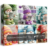 Bathroom Gnomes Daily Jigsaw Puzzle 1000 Pieces